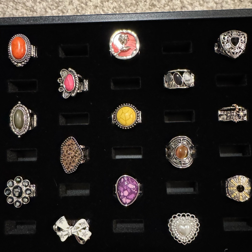 Paparazzi Silver Rings with Vibrant Stones